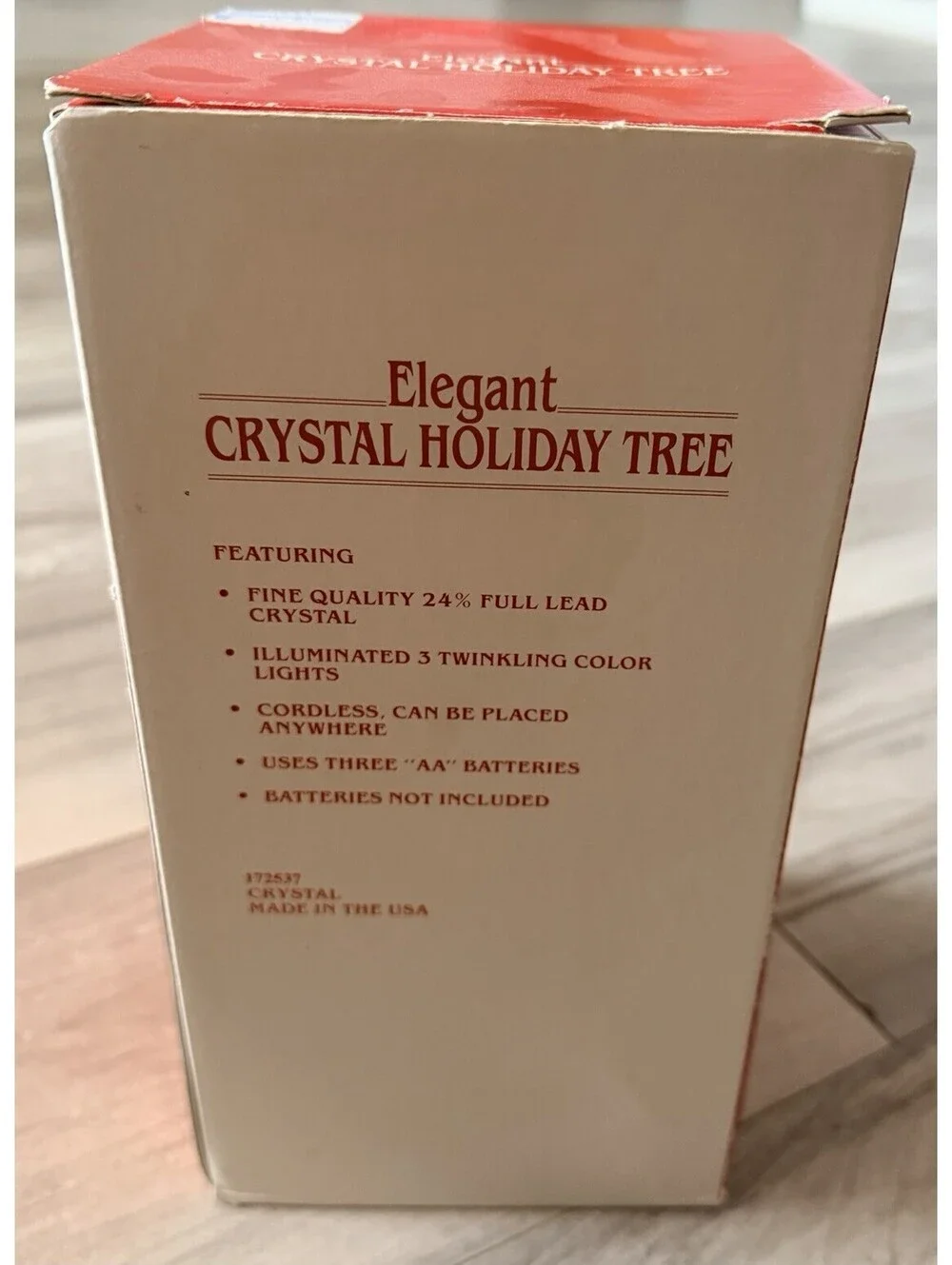 Vintage Light Up 24% Fine Lead Elegant Crystal Holiday Christmas Tree Beautiful!